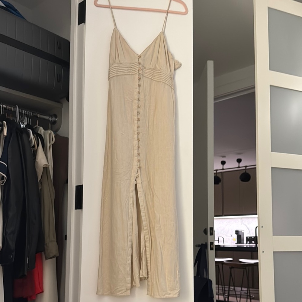 Zara Cream Button-Down Dress